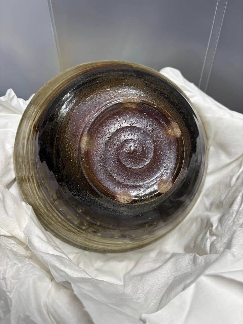 【未使用品】京焼 澤村陶哉造 刷毛目灰被り 音羽山麓 陶芸 陶哉造 陶器 鉢