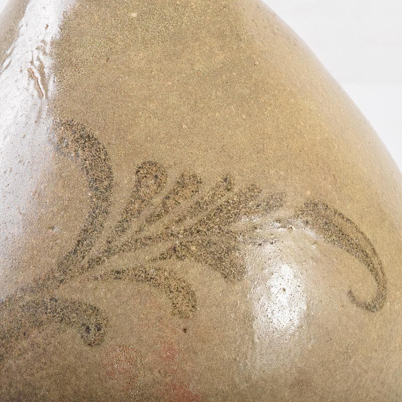 朝鮮美術 李朝 高麗青磁 鉄絵 草文 碗口瓶 時代箱付