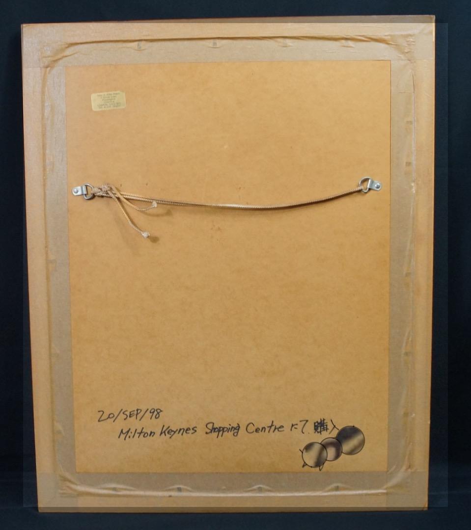 フレーム入 John S. GIBB サイン入り リトグラフ 列車 ビクトリア駅