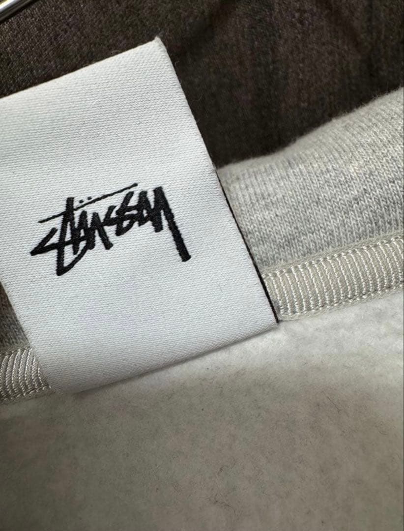STÜSSY & NIKE FLEECE ZIP HOODIE S グレー