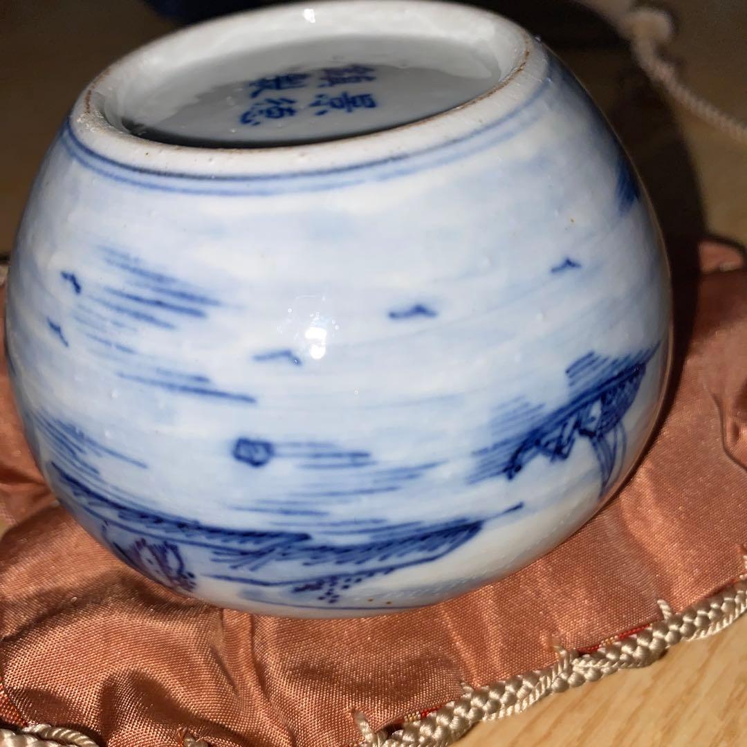 染付茶入 清朝光緒-宣統 蓋二種あり - WWW.IMS.NET.ID