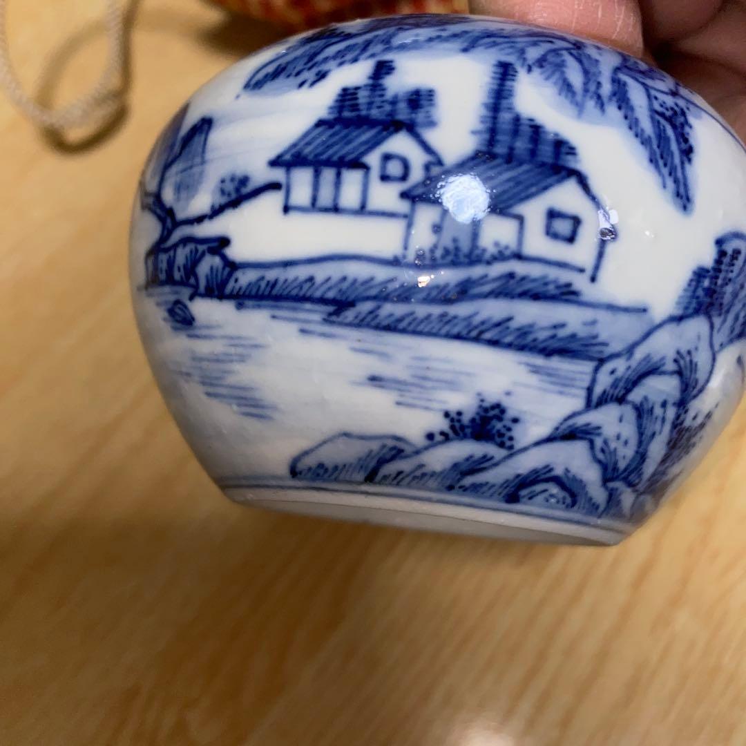 染付茶入 清朝光緒-宣統 蓋二種あり - WWW.IMS.NET.ID