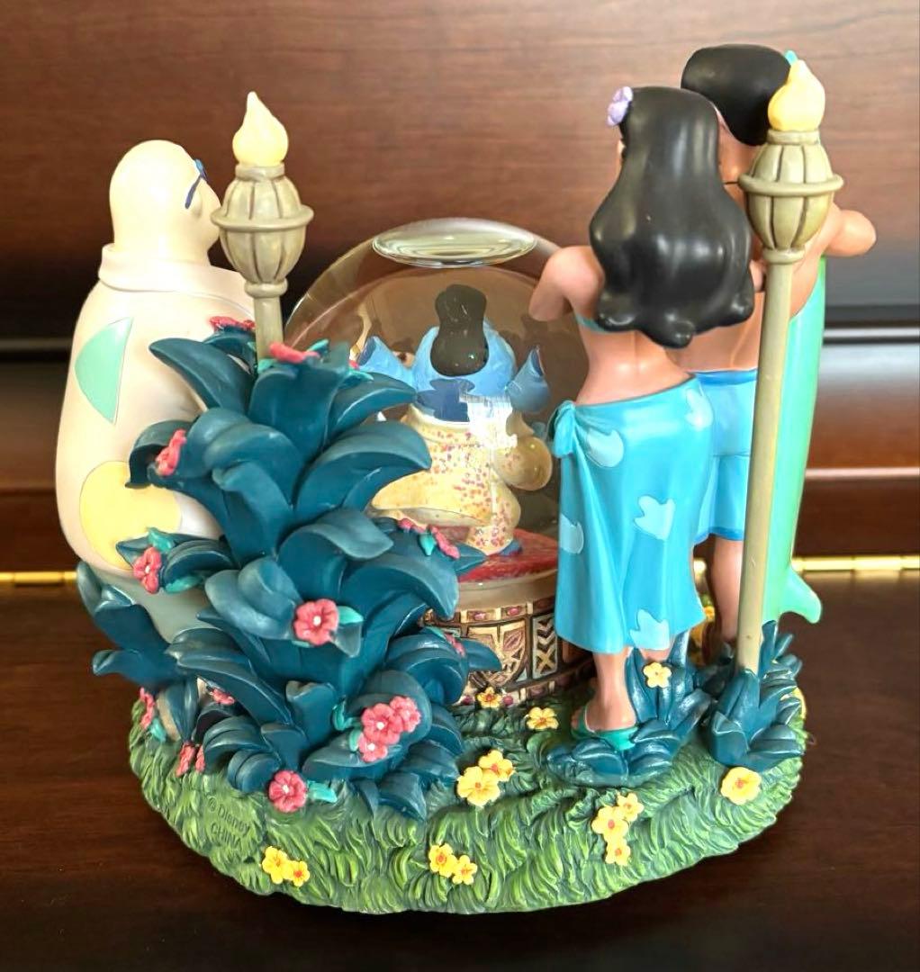 リロ&スティッチElvisPartyオルゴール付豪華スノーグローブUSディズニー