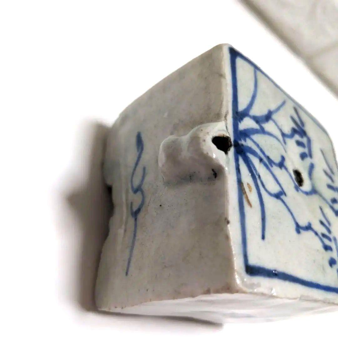 水滴 染付け 陶器 窯元不明 書 書道