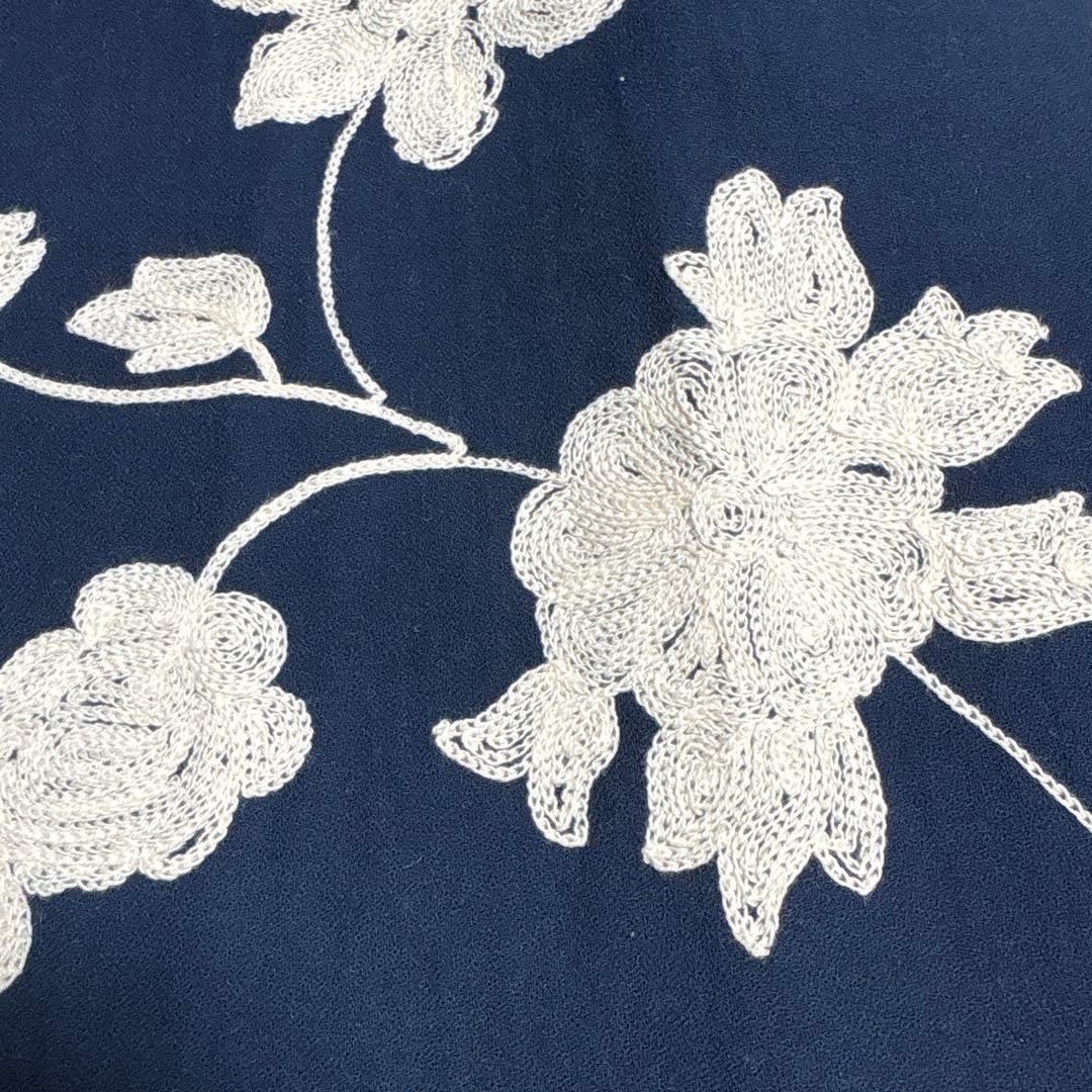 Berry工房 豪華で緻密な刺繍の、しっとり紺色のフリル帯 - メルカリ