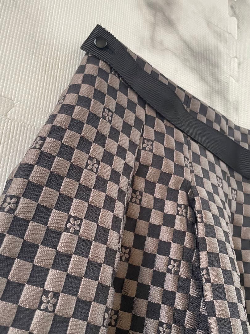 【エムズグレイシー】モノグラムジャガードスカート　日本製　40