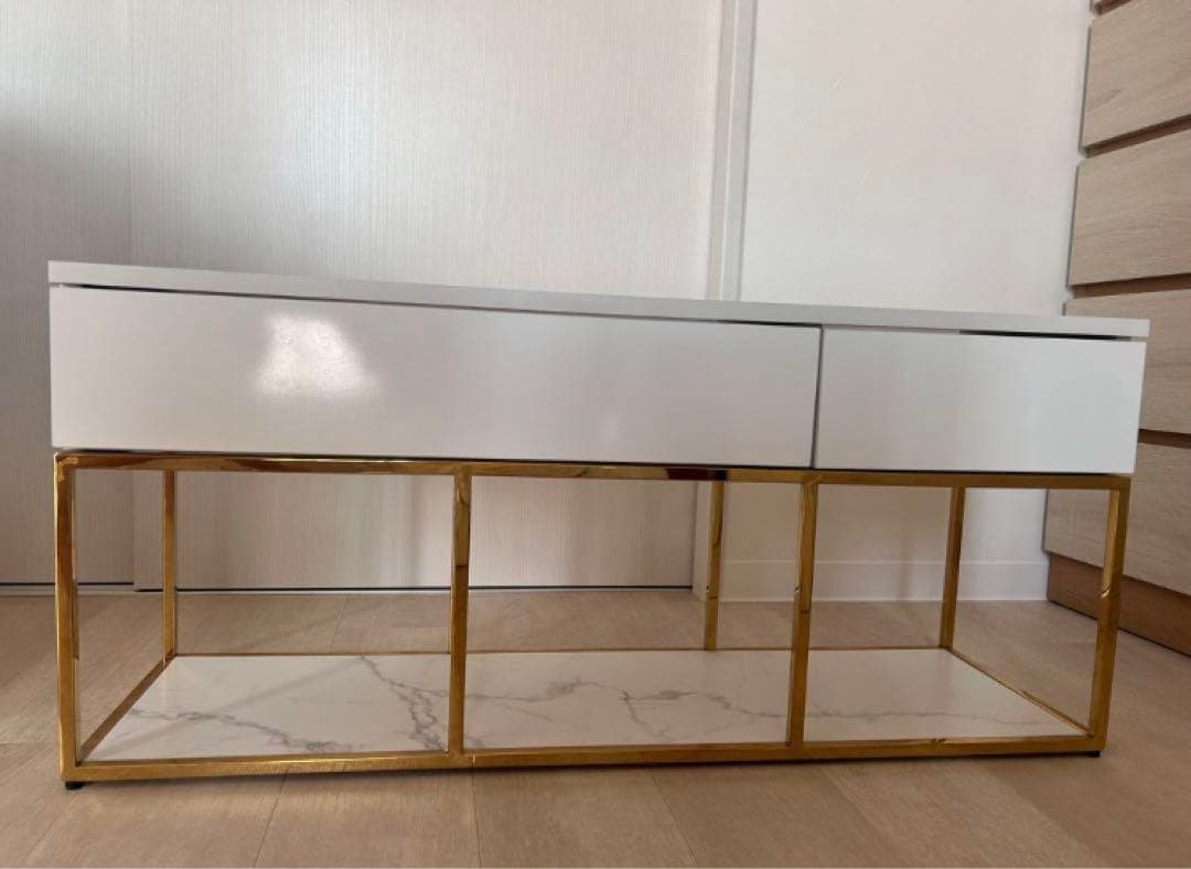 Francfranc フランフラン レーヌ TVボード テレビ台ゴールドフレーム