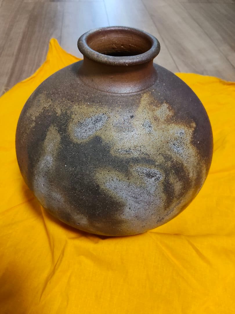 備前焼　壺　安藤利喜　骨董　アンティーク　花瓶