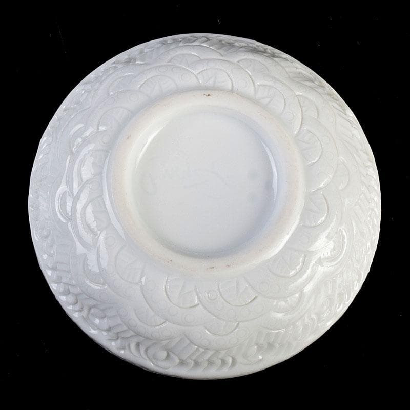 茶道具 平戸焼 十五代 中里茂右ェ門作 白磁雲龍彫 香合