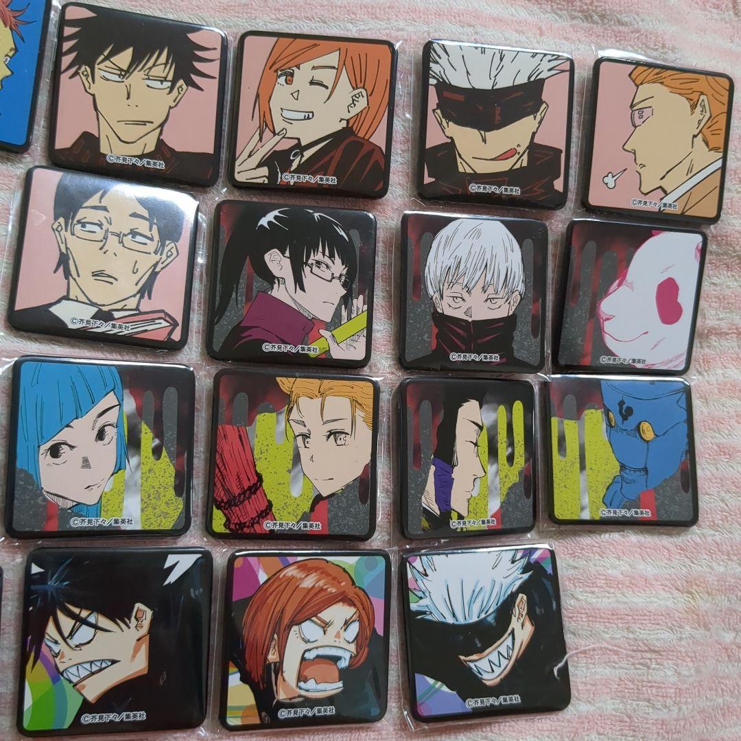 《込》 呪術廻戦 スクエア 缶バッジ　【 コンプ 】