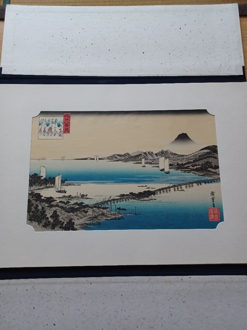 安藤広重近江八景8枚浮世絵