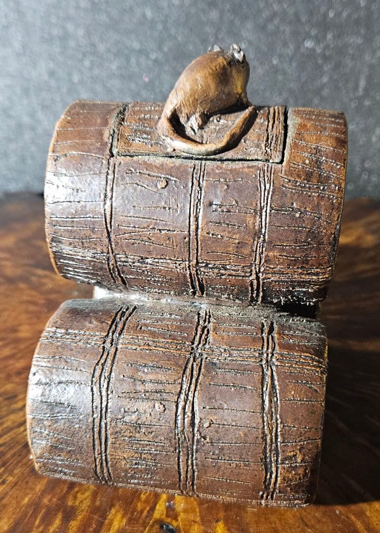 名作❗】備前焼古備前 細工物 三俵ねずみ ねずみ大黒 香炉 商売繁盛 子孫