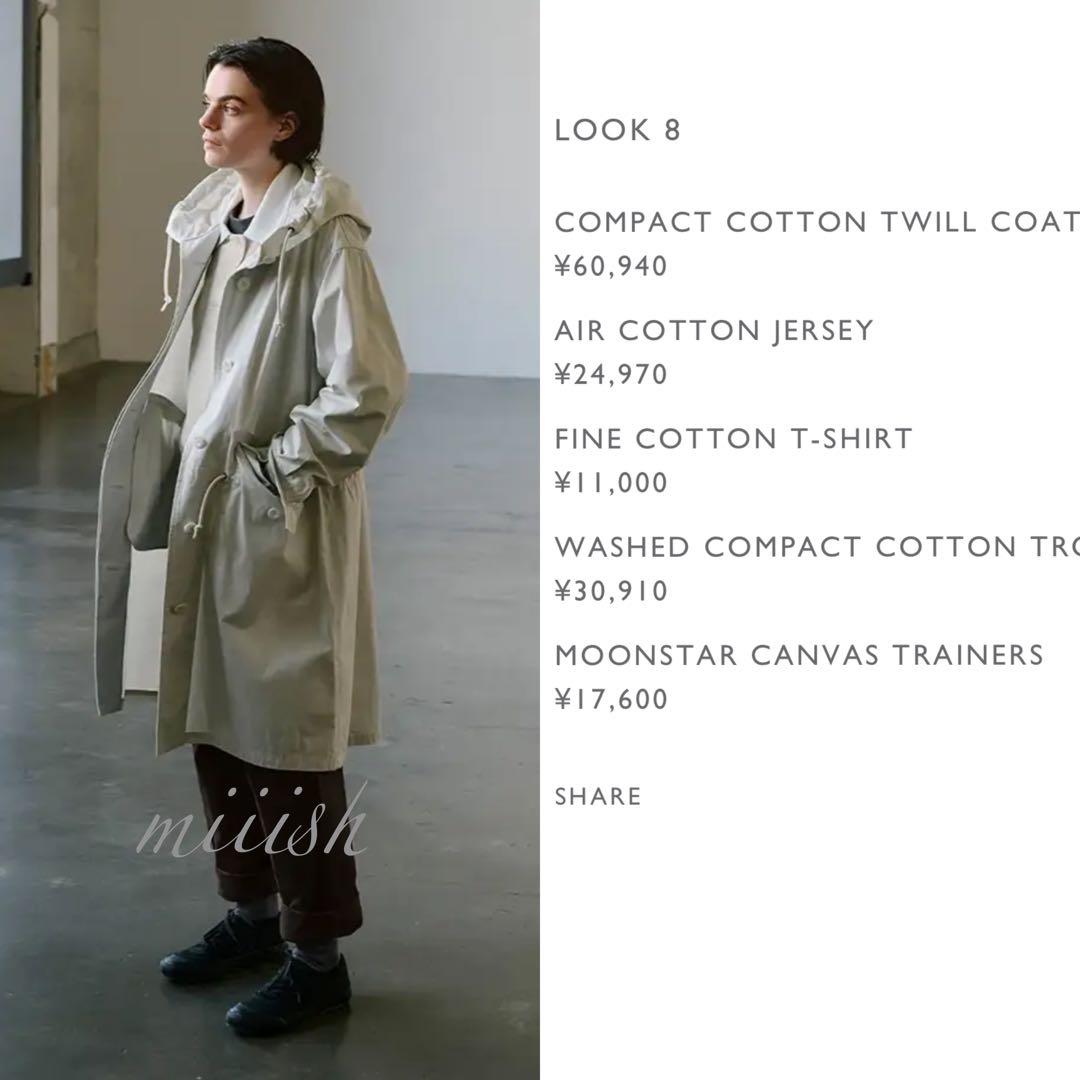 新品タグ付 2025 マーガレットハウエル エアコットン襟付きジャージー