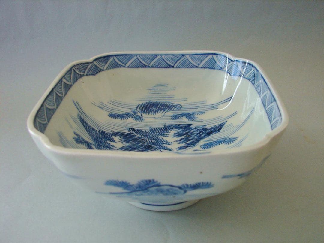 金魚絵図 四角鉢