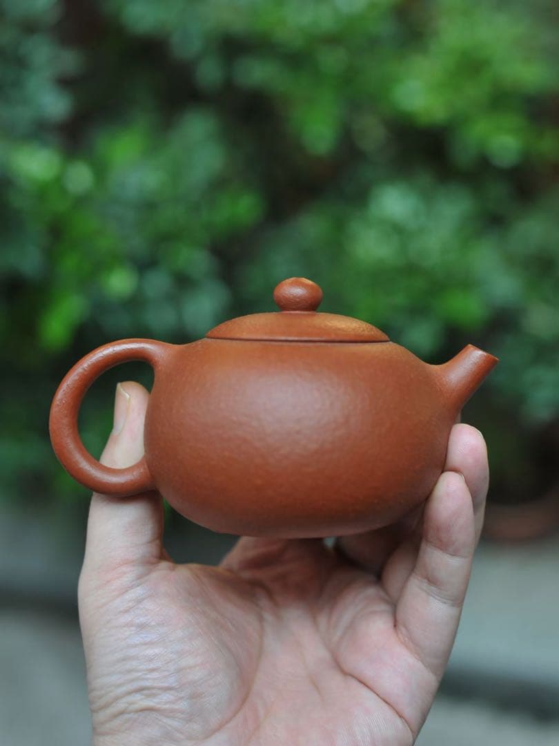 手作り 朱泥 茶壺 260ml 花柄 急須 茶壷 茶銚 茶注 中国茶器
