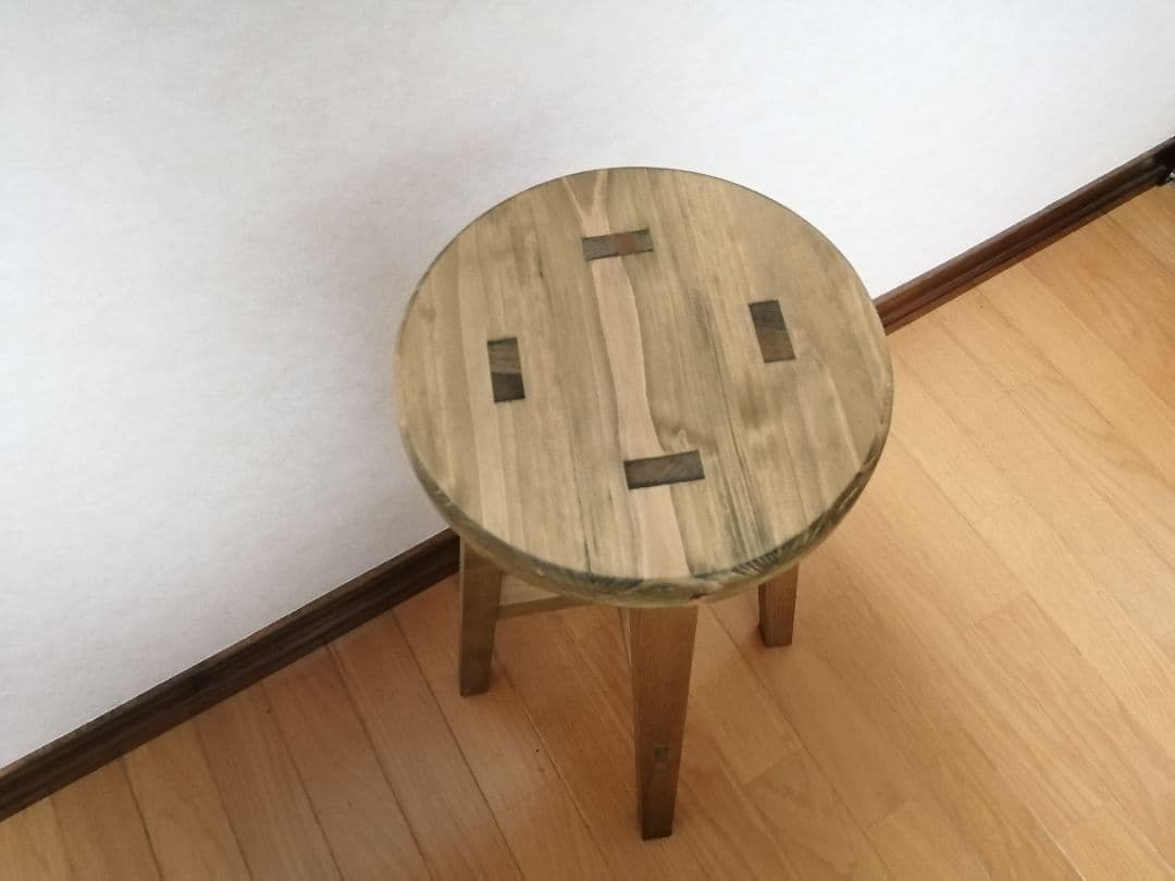 専用出品　木製スツール　２脚セット　座面幅30cm×高さ47cm　丸椅子