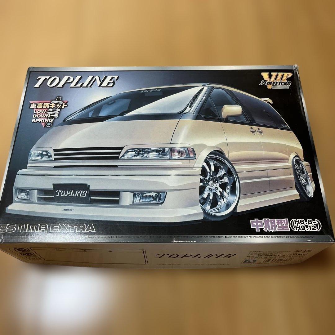 アオシマ TOPLINE エスティマ エクストラ 中期型 アオシマ1/24 TOPLINE