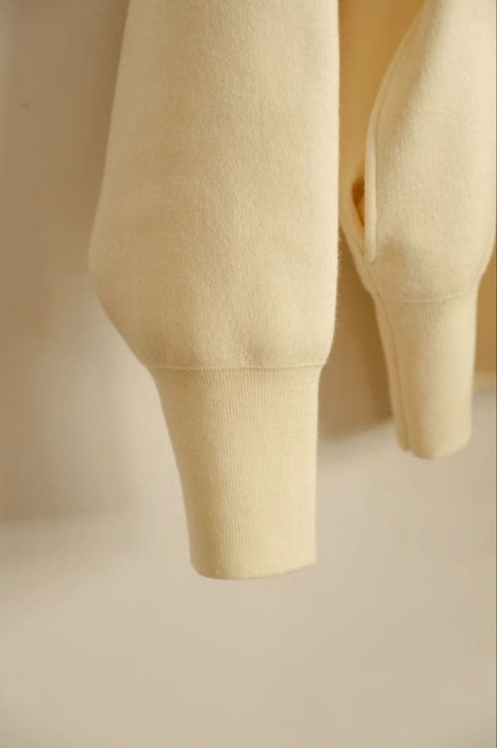 25AW新品　WOOL KNIT TRACK HALF ZIP（ECRU）