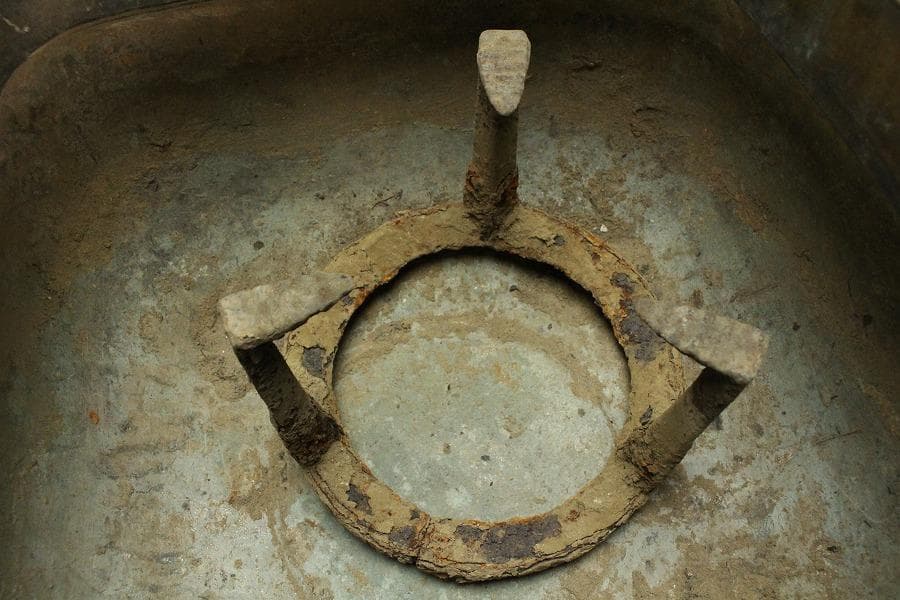 古銅 饕餮紋 双耳 四方 瓶掛(K-LC697) - メルカリ