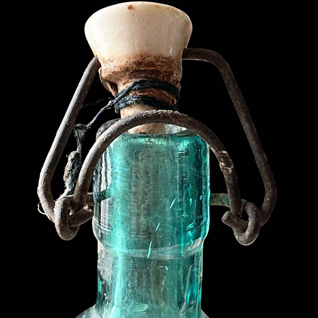 アンティーク 瓢箪ガラス瓶 ラムネ 吹きガラス 昭和レトロ 大正ロマン 骨董