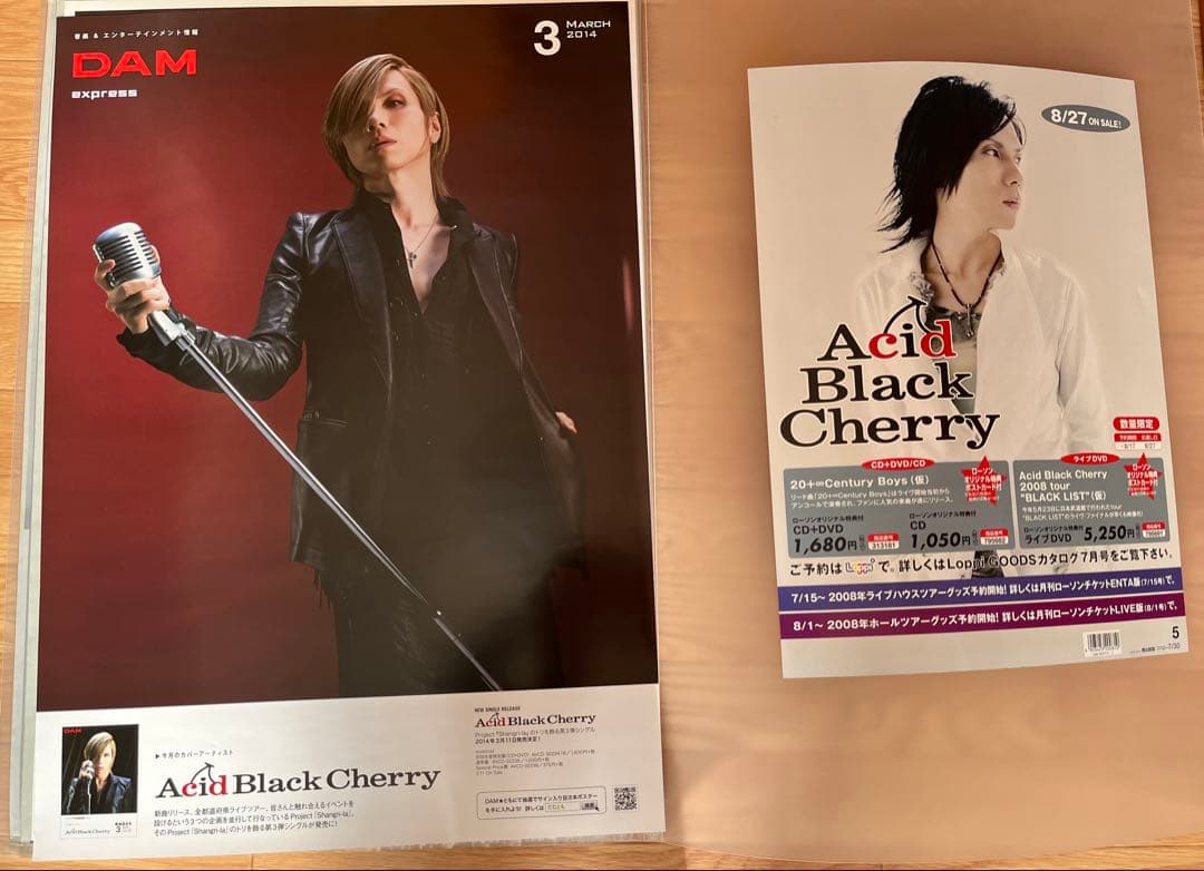 30枚Acid Black Cherry CD予約特典 非売品ポスター ①