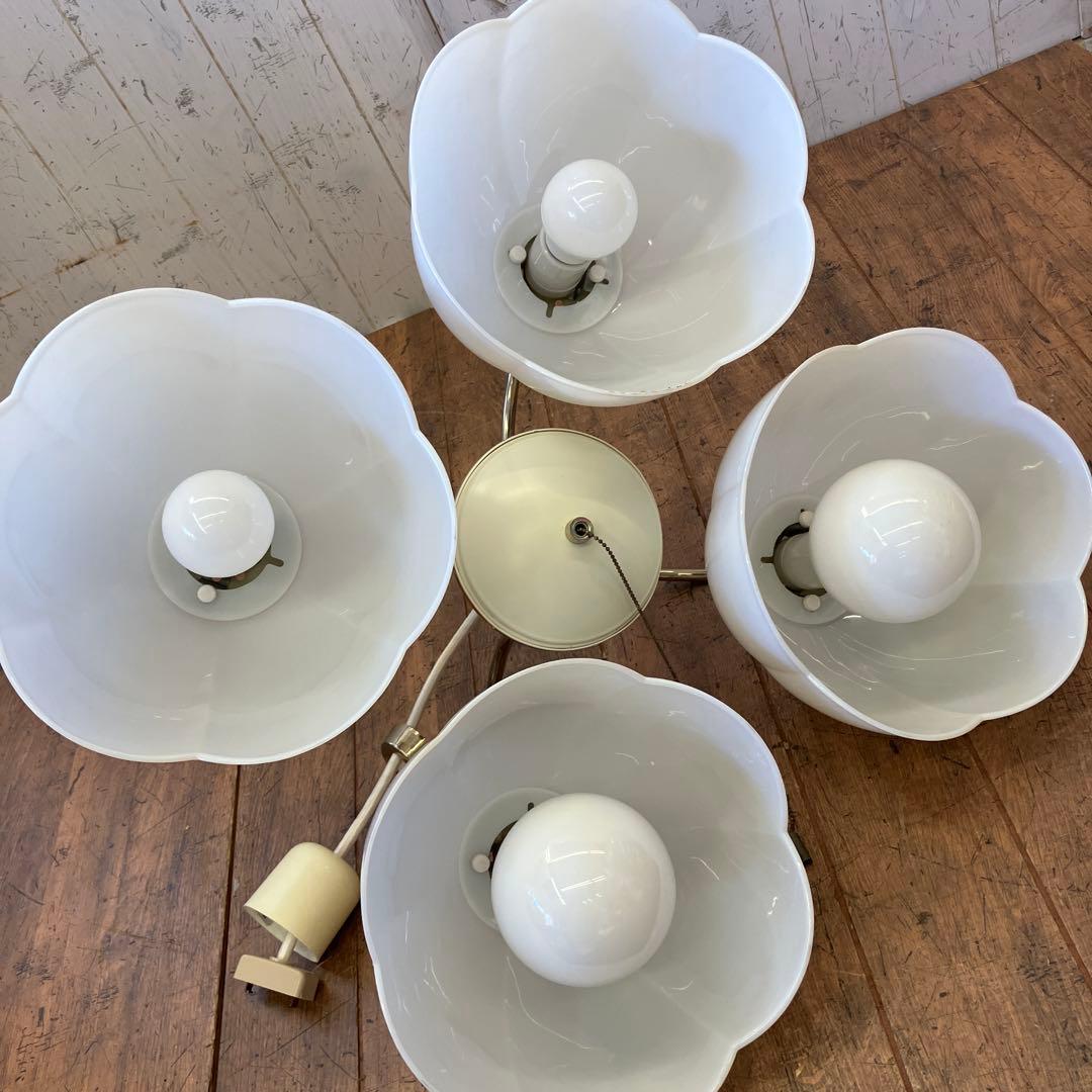 ②丸善電機 ラッキー 花モチーフ 4灯シャンデリア 白熱灯器具 テーブルライト