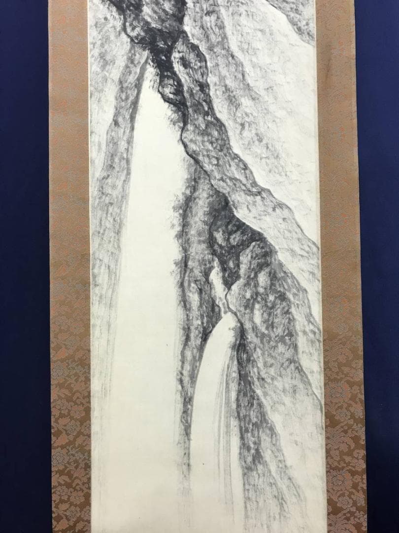 真作】後藤秋厓/滝図/山水図/掛軸/名家伝来/AD-839の通販はau PAY