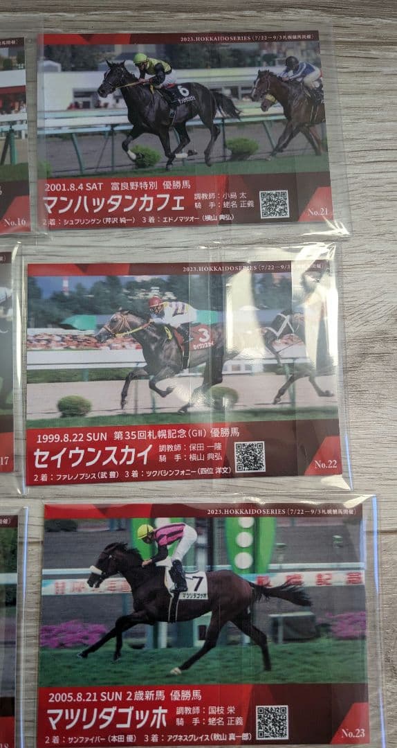 函館競馬場 札幌競馬場 メモリアル カード 26枚 競馬 競走馬 ウマ娘 グッズ