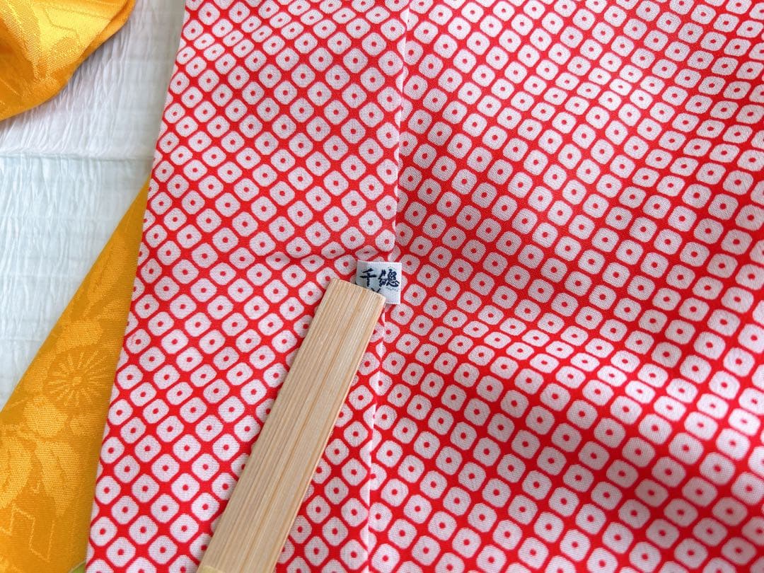 【年始特大セール】七五三 7歳着物 山吹色 正絹 千總【美品】