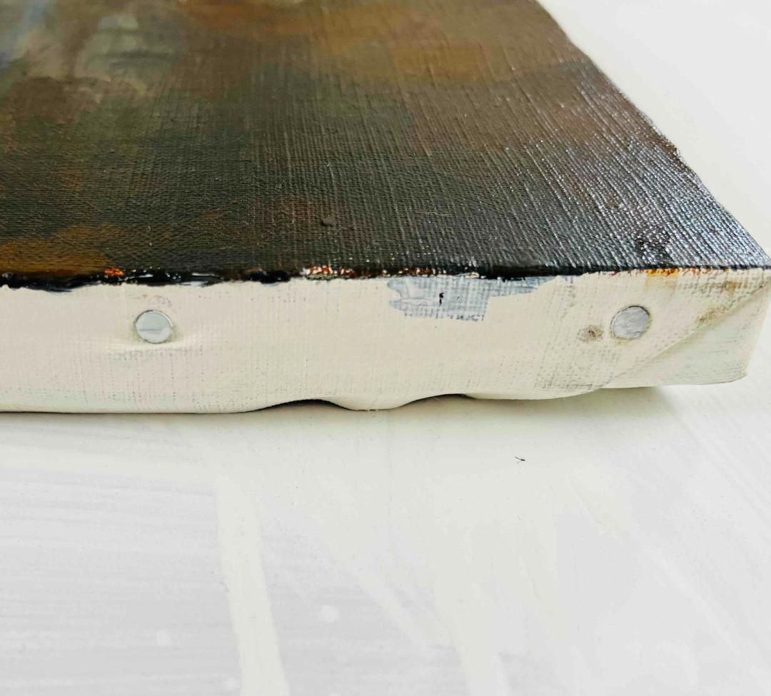 61×73㎝「台所に立つ男」油彩・原画・F20