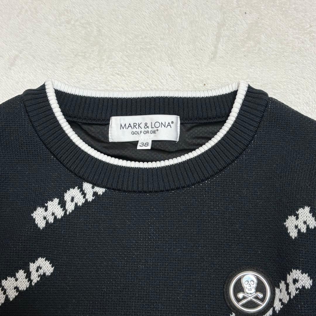 MARK & LONA マーク＆ロナ ロゴ　ニット スウェット ブラック 38