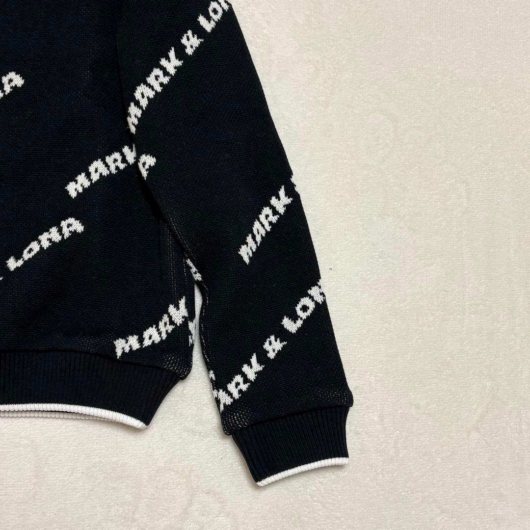 MARK & LONA マーク＆ロナ ロゴ　ニット スウェット ブラック 38
