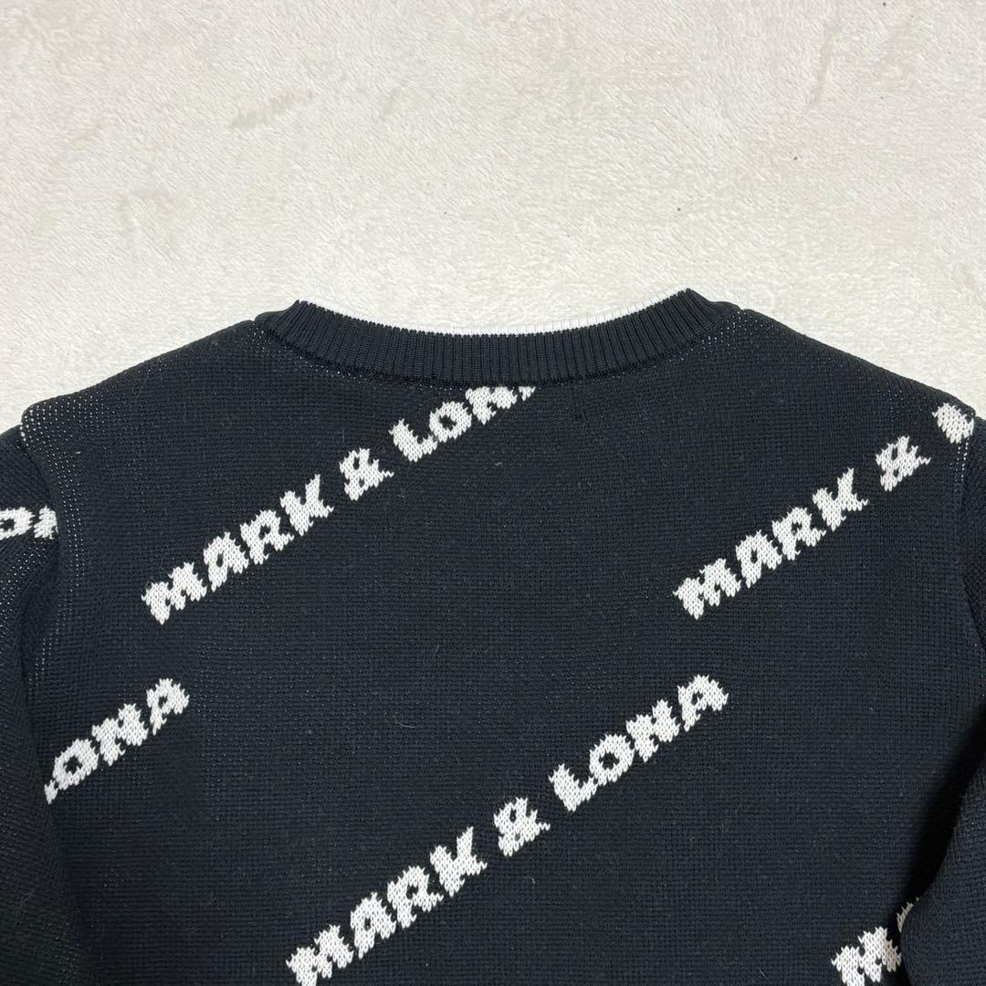 MARK & LONA マーク＆ロナ ロゴ　ニット スウェット ブラック 38