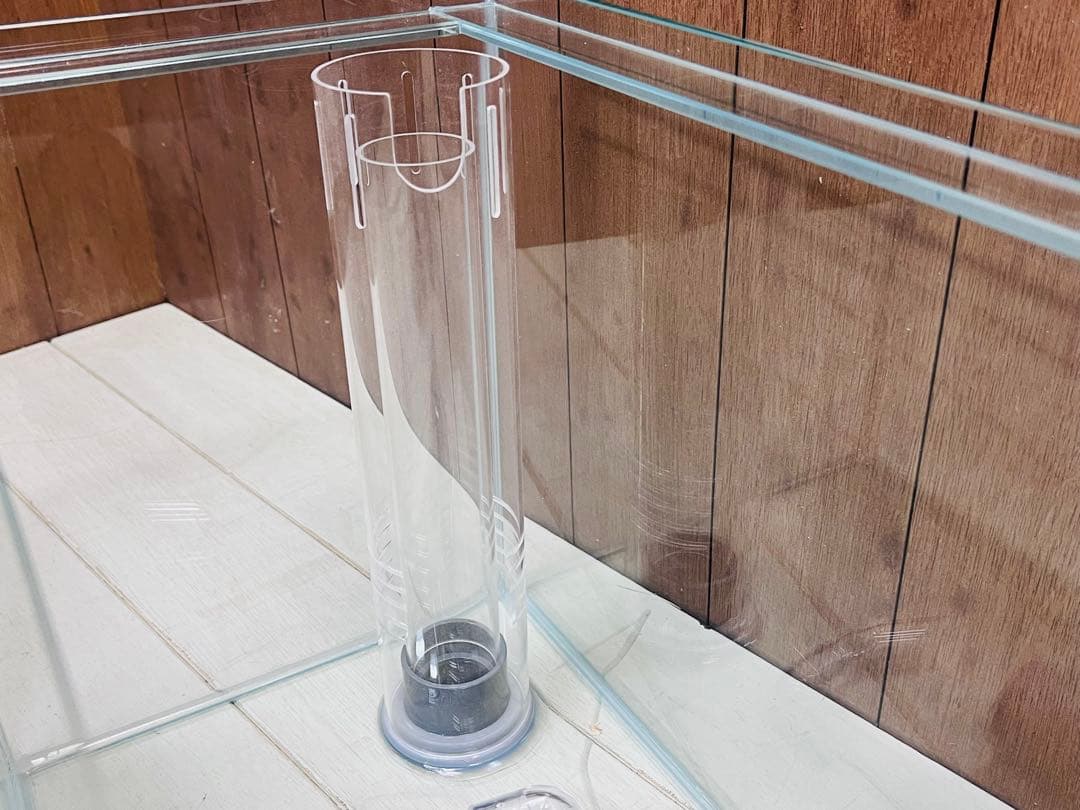 600×300×360オールガラスオーバーフロー水槽 フランジ加工仕様 600×300