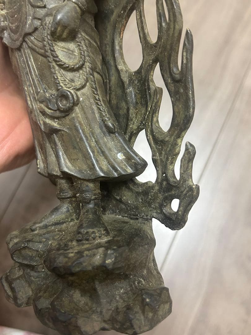 不動明王 仏像 仏師 守護 厄除け 古銅製 旧家藏出 古董 中国清時代 不動