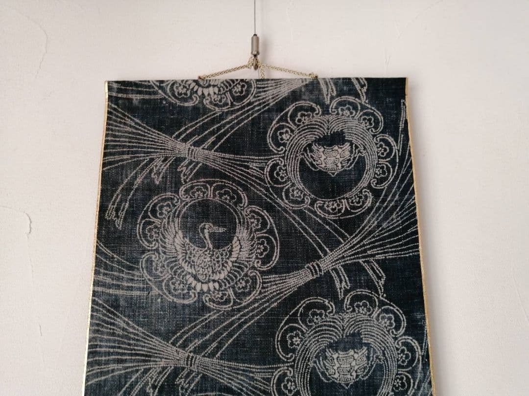 最終価格】大津絵 ひょうたん鯰（2枚綴り）軸装・箱付