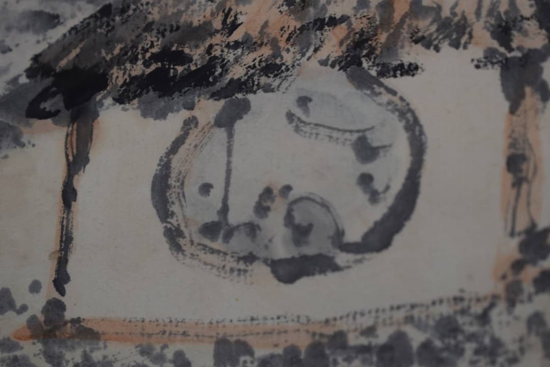 真作】片山秀陵/清山茶屋図/山水人物図/掛軸☆宝船☆Y-