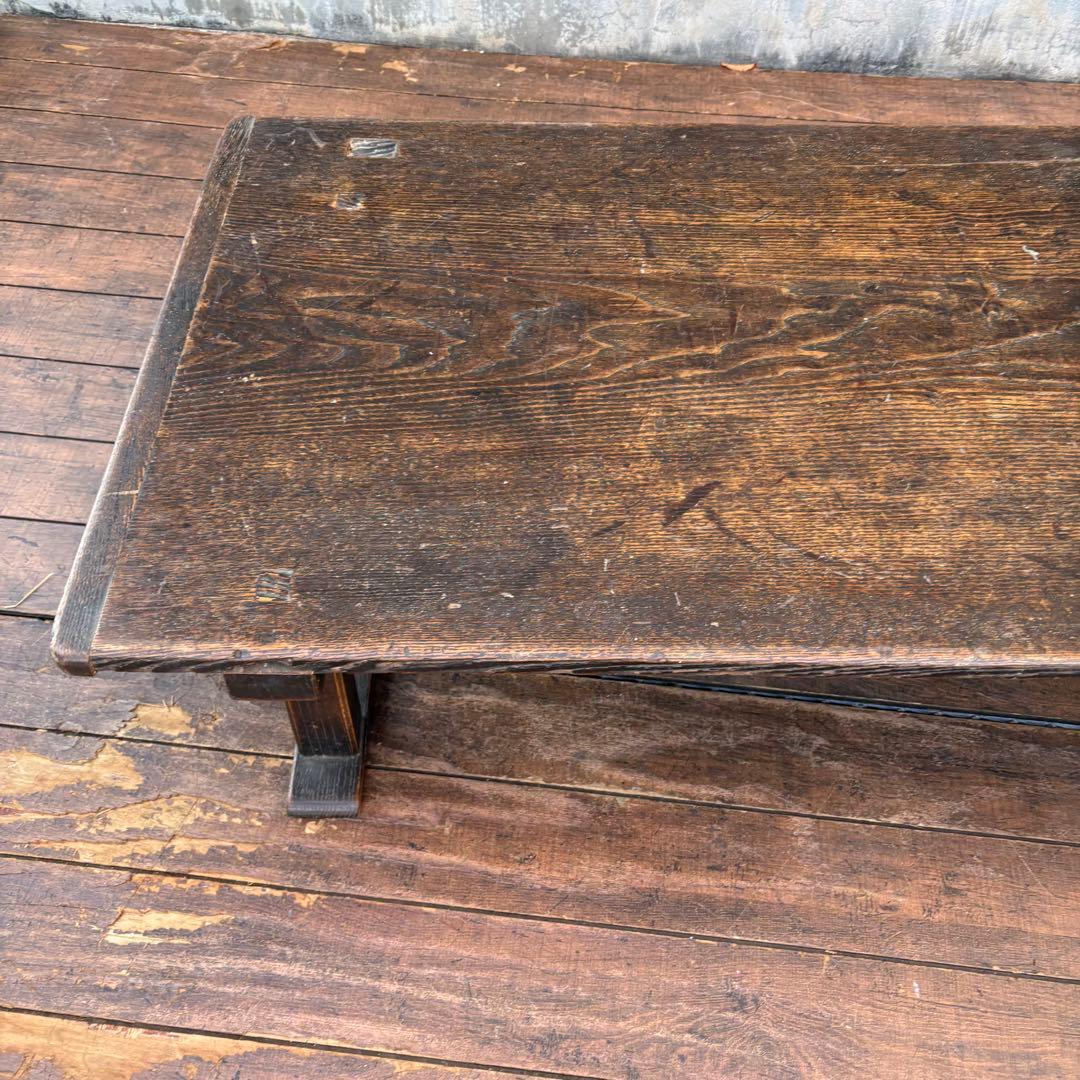 昭和レトロ 古家具 無垢材 木製座卓 ちゃぶ台 文机 お経台 経机 ロー