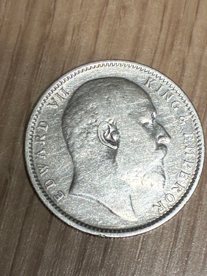 イギリス領インド 1ルピー銀貨 1904年 エドワード7世 - メルカリ