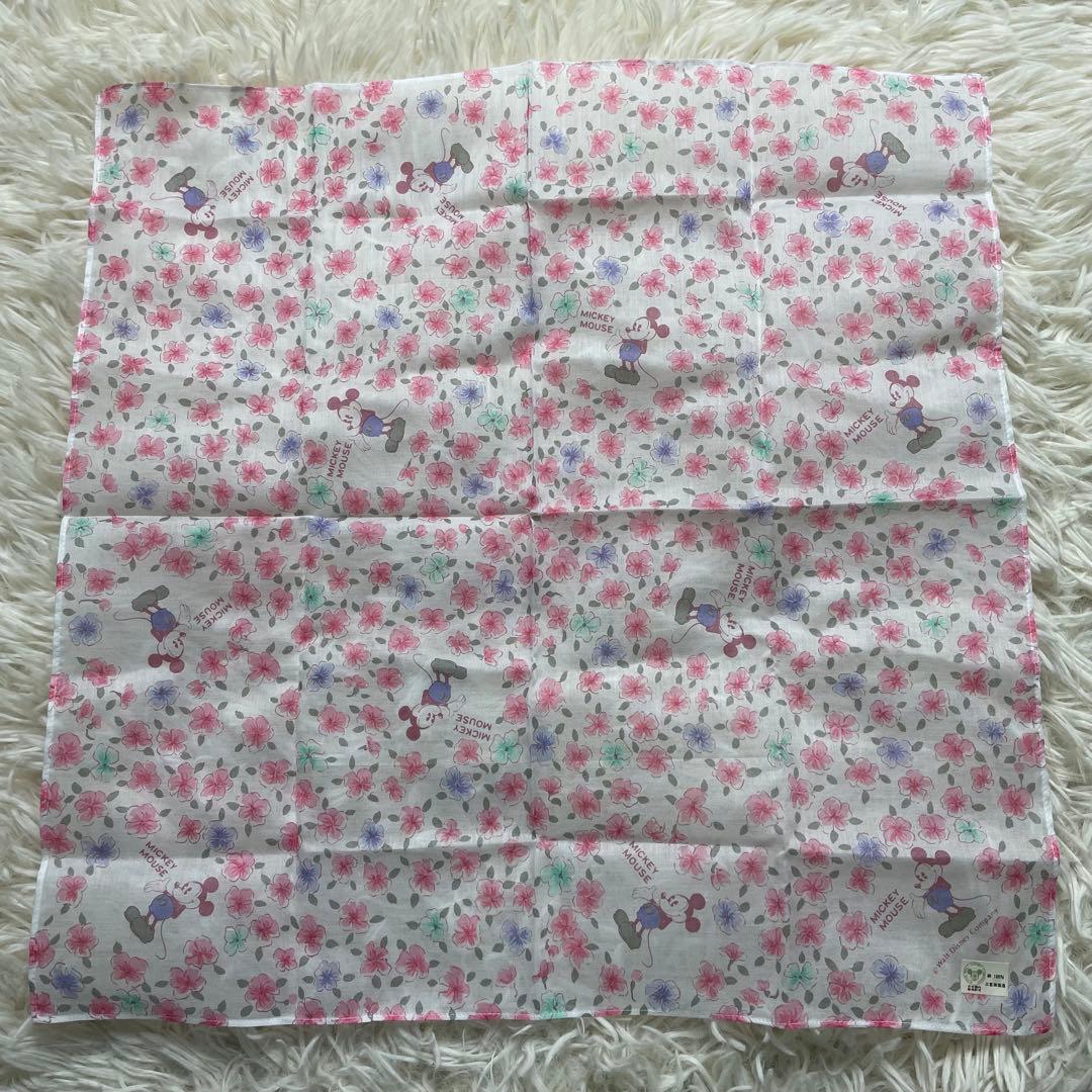 【新品】昭和レトロ ディズニー ハンカチ 5枚セット ミッキー ミニー 当時物