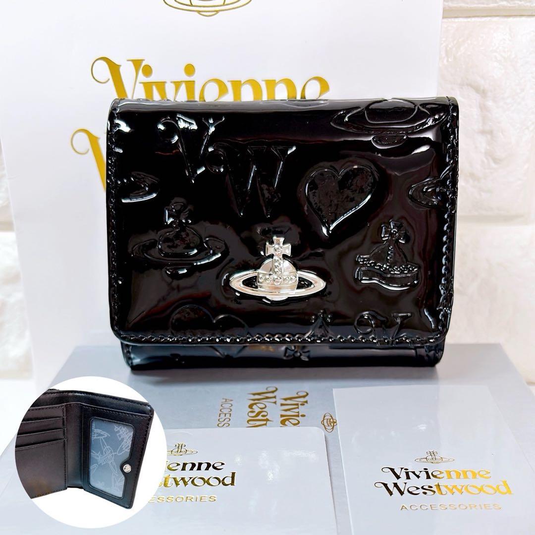 新作✨️】柄付き Vivienne Westwood 3つ折り財布 エナメル - メルカリ