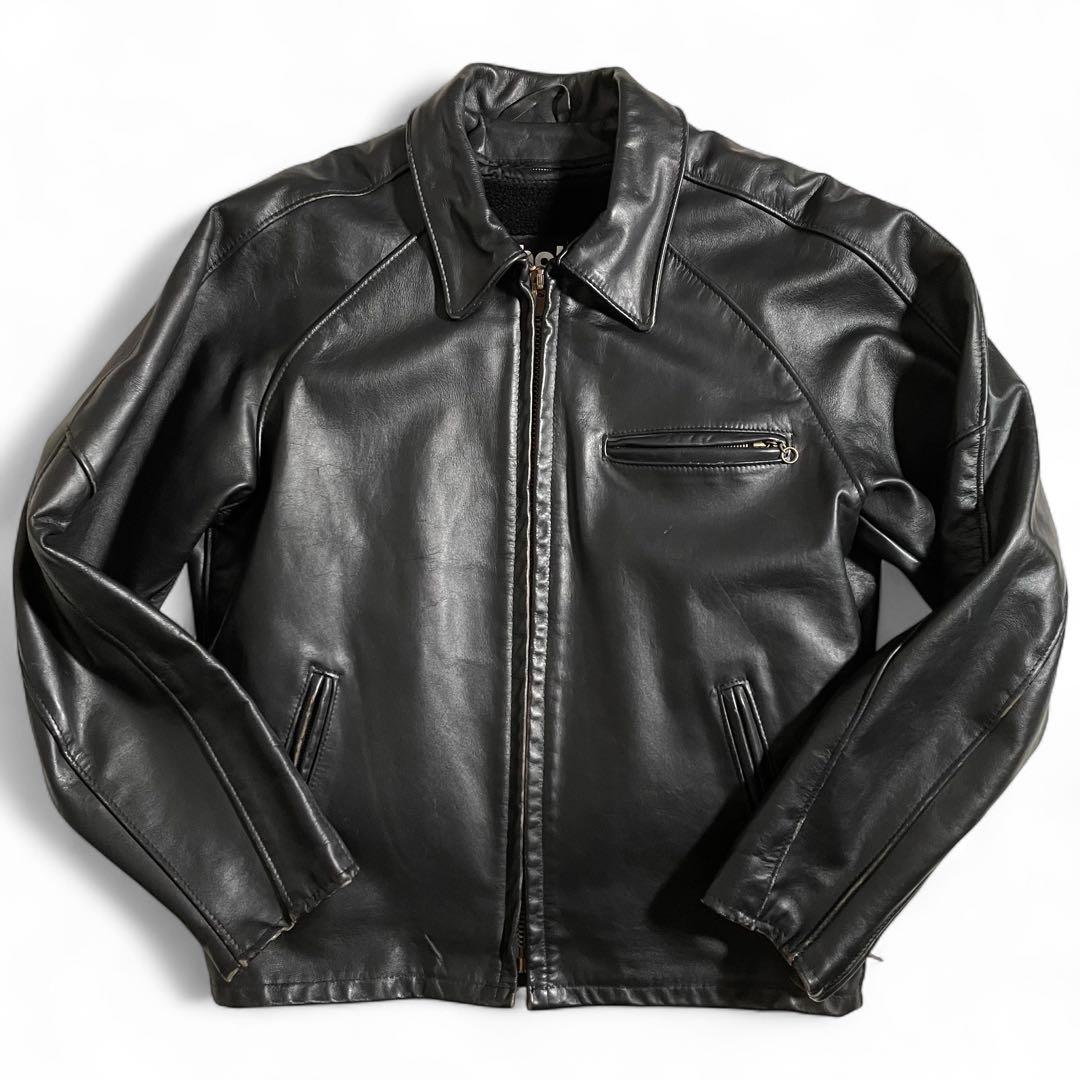 schott ショット シングルライダースジャケット ライナー付き 441PP Schott 441PP / ショット ラグランスリーブ 米国産カウハイドレザー