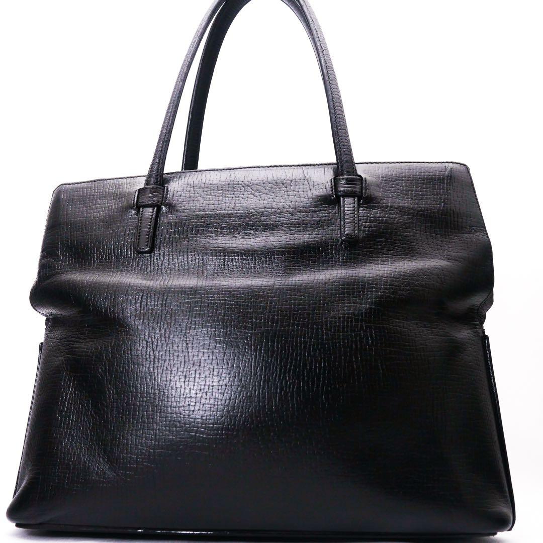 美品 LOEWE ロエベ レザー トートバッグ バッグ　黒 アナグラム ビジネス