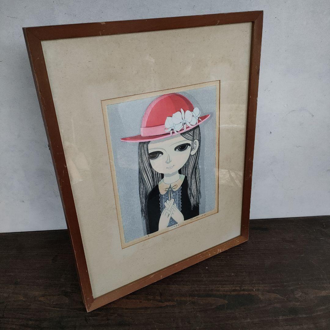 真作】池田修三 一月 1982年 直筆サイン 木版画 日焼けあり 45×