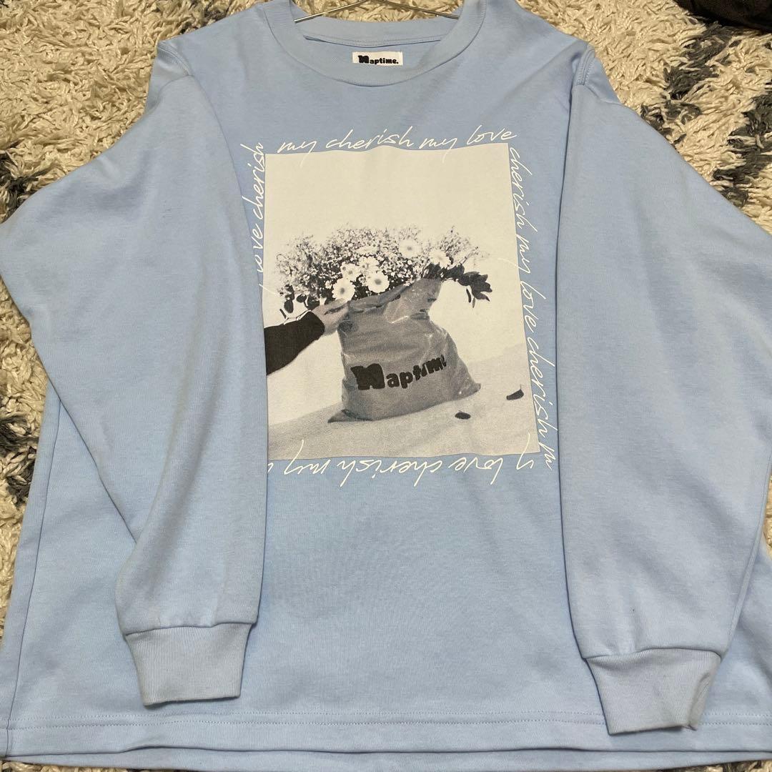 Nissy naptime フォトプリントプルオーバーカットソー