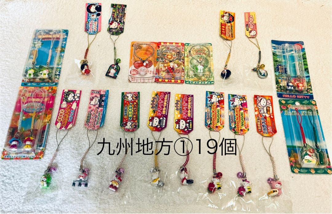 ご当地キティ 根付け ストラップ 159個セット まとめ売り
