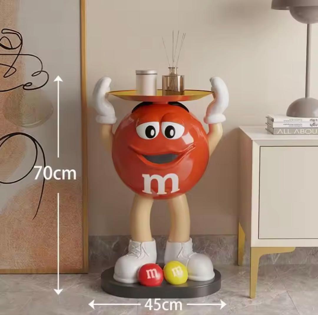 M&M's エムアンドエムズ サイドテーブル フィギュア　レッド 赤