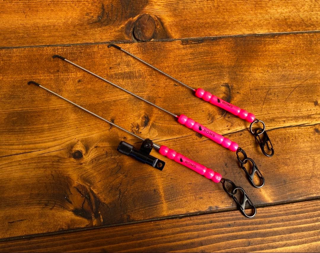 クワガタ採集セット 蛍光ピンク オリジナル掻き出し棒 デジタルノギス