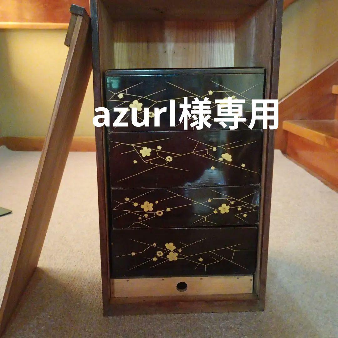 漆器 重箱 4段 黒地 金色花模様 - メルカリ