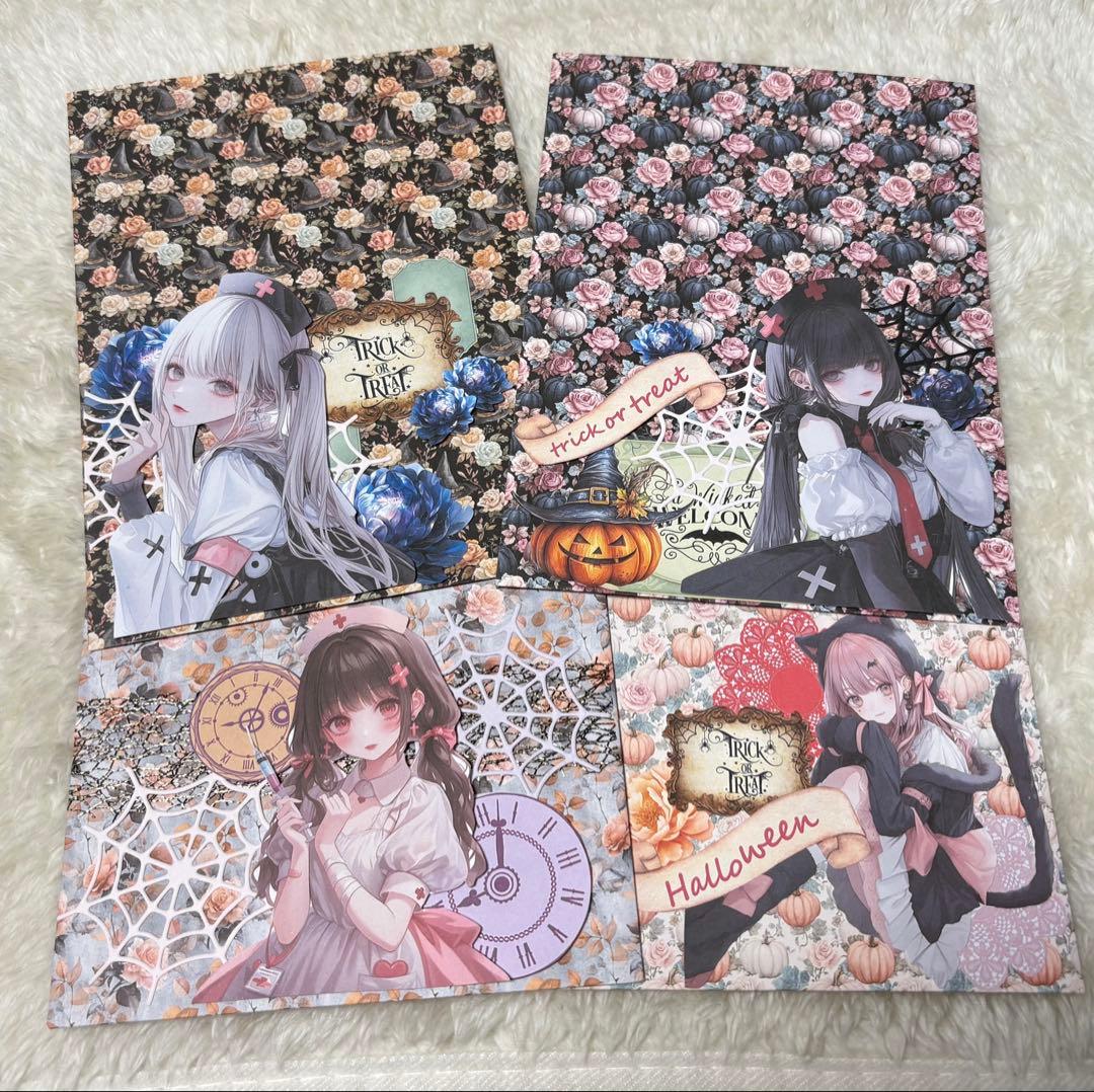 限定①【オリジナルキャラ】コラージュシート 素材 女の子 イラスト